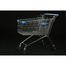 European Chassis Supermarket Wire Shopping Hand Cart Trolley